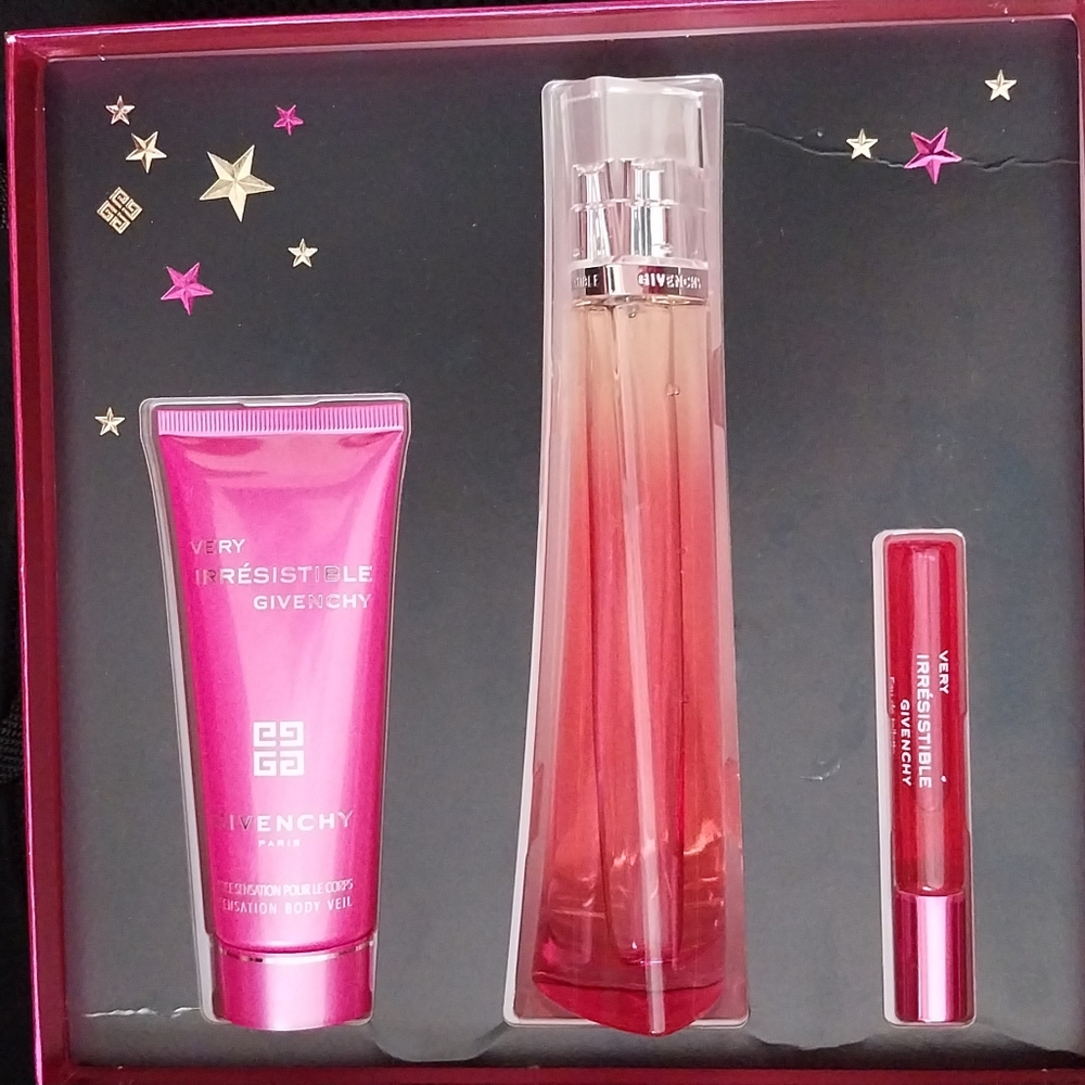 Givenchy Black Box with Pink and Gold Stars Made In FRANCE